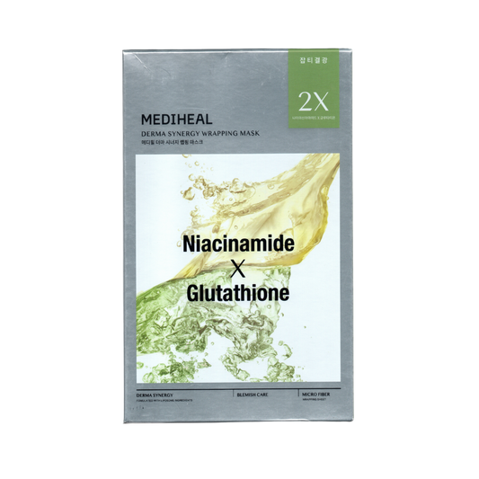 MEDIHEAL Derma Synergy Wrapping Mask - Niacinamide x Glutathione (Blemish Care) - 8809936740255